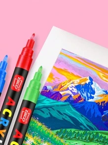 Set di pennarelli acrilici da 240/60/36 colori, set di pennarelli, impermeabili, durevoli, non sbiadiscono facilmente, adatti per pittura, illustrazione, arte fatta a mano e altri progetti creativi e di fai da te, adatti per adulti su carta, tessuto, legno, roccia, plastica, vetro, ceramica, zucca, pennarelli