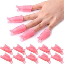 10 Piece Nail Polish Remover Clips Set, Nails Art Gel Cap Soak Off Clip UV Manicure Soak Off Nail Clips Gel Polish Remover Wrap Tool - 1 - 查看 9