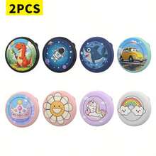 2pcs Creative Cartoon Pattern Soft Silicone Protective Case Compatible With Apple AirTag, Clothing Brooch, Pet Collar, Backpack, GPS Tracker, Anti-Drop Cover - Multicolor - View 3