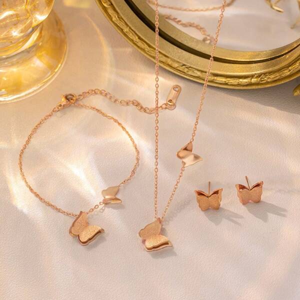 1pc Butterfly Style Necklace Short Women's Neck Lock Bone Chain Cool Style Suitable For Women's Daily Wear