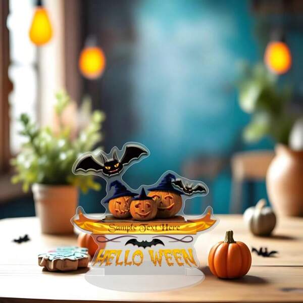 A 2D Halloween Pumpkin Party Joy Festival Acrylic Stand Desktop Ornament Home Decor Halloween Decor Fall Decor Room Decor