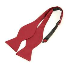 1pc Men's Polyester Solid Bow Tie, Classic Accessory For Wedding, Groom, Business Party Suit