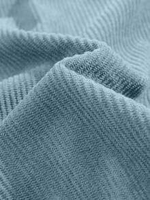 宽松绿色灯芯绒直筒短裤，男士休闲夏季印花街头风运动百慕大短裤，中长款，秋冬款