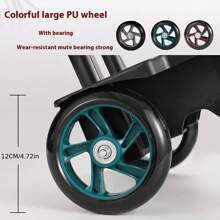 110 Lbs Capacity All-Terrain Soft Wheel Foldable Multipurpose Hand Truck With Detachable Bag And Bicycle Pattern Design - Portable Folding Shopping Cart For Shopping, Moving, Gardening, Sturdy Handle Structure