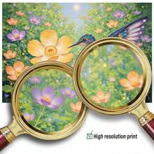 1000/500 pezzi Scatola regalo puzzle per adulti (70x50 cm), puzzle con colibrì e fiori, materiale resistente ai graffi. Adatto per decorare stanza o ufficio. Ideale per decorazioni per feste di compleanno, omaggi per la casa nuova, festa del papà, porta divertimento e piacere decorativo per appassionati di fai-da-te e decorazione della casa.