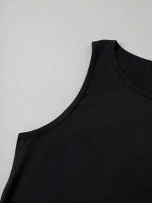 Canotta semplice e ampia, stampa New York Brooklyn, stile college, primavera estate, nuova canotta nera da uomo drappeggiata, morbida e traspirante, senza maniche.