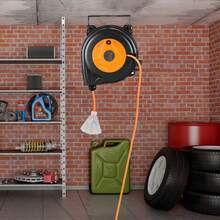 Retractable Extension Cord Reel, 30 FT, Heavy Duty 16AWG/3C SJTOW Power Cord, With Lighted Triple Tap Outlet 10 Amp Circuit Breaker, For Ceiling Or Wall Mount Garage And Shop, ETL Listed - US A Type Plug(110-127V) - View 9