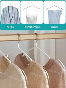 100/60/30/20/10/5/1 Bedroom Wardrobe Clothesline, Non-Slip, Room Supplies, Rubber-Coated Metal Hanger, Scratch-Resistant, Rubber-Coated Hanger (Silver Hook), Heavy-Duty Hanger, Metal Shirt Jacket Hanger, Rounded Corner Hanger, Suit, Shirt, Coat - The Perfect Valentine's Day Gift For Him/Her, Wardrobe Organizer