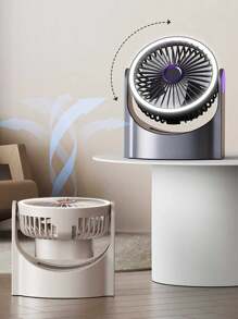 Small Desk Fan, Table Top Electric Fan With Powerful Airflow, Super Quiet Operation, Mini Portable Design For Office, Dormitory, Bedside, Long Lasting Battery Life, Cooling Accessory