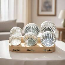1 set di timer a strisce da 3/6/15 minuti con base in legno, decorazione ornamentale, strumento di gestione del tempo per ufficio/studio