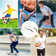 Anti-Slip Elastic Glasses Ear Grip Comfort Eyeglasses Retainers Behind The Ears For Reading Glasses Sunglasses ,Silicone Eyeglasses Temple Tips Sleeve Retainer, - Black&clear - View 6