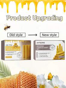 1pc Honeycomb Wax Cake, Natural Honey Scented, Releasing Mild Sweet Aroma When Burned, Can Be Freely Molded Into Elegant Candle Shapes To Showcase Personal Taste, Upgraded Version Of Handmade Pure Beeswax Candles With Better Cost-Effectiveness - 1 Box 10pcs - View 3