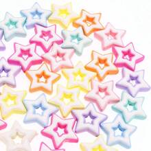 20pcs/Pack Hollow Star Cartoon Star Beads, 16mm Colorful Assorted Craft Supplies