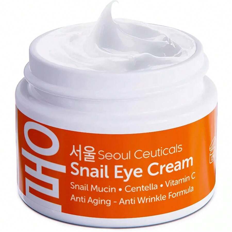 Seoul Ceuticals Korean Skin Care Snail Eye Cream - 97.5% Snail Mucin Korean Beauty Skincare Anti Aging Under Eye Cream With Centella Asiatica, .5 Oz - 1 - View 1