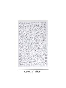 1包325颗3D仿珍珠贴纸，自粘式珠宝贴纸，适用于发饰、母亲节礼物、情人节礼物、四季皆宜，DIY仿珍珠贴纸，美发沙龙造型套装，美容旅行必备美发产品，护发，发饰 - 彩色 - 查看 4