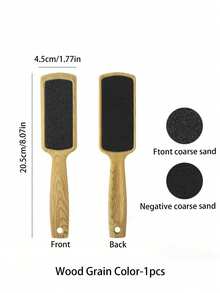 1pc Professional Pedicure Rasp Tool, Foot Cleaner Pedicure, Foot File Pumice Stone, For Dead Skin Crack Heels, Beech Wood Foot File Rasp, Callus Remover, Foot Scrubber, Pedicure Tool, Professional Pedicure Supplies, Removes Dead Skin & Calluses, Foot Care Foot, Rasp Massage, For Men And Women. - Silver - View 9