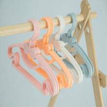 10Pcs Portable Clothes Hanger Kids Children Toddler Baby Clothes Coat Plastic Hangers Hook Household Kids Clothing Or - Multicolor - View 11
