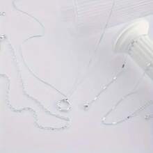 925 Sterling Silver Layered Necklace-Stylish Round Pendant Design, Ideal For Parties, Vacations, And Gifting