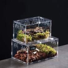 High Transparency Leak-Proof Acrylic Terrarium For Snakes And Lizards - Easy Clean, Breathable Design For Pet Care And Observation, Rectangle Shape