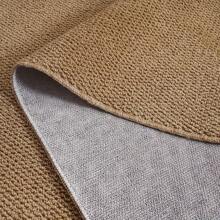 1pc Nordic Style Brown Faux Jute Fabric Washable Bottom Entrance Door Mat, Semi-Circular Warm Earth Tone Doormat For Indoor And Outdoor Use, Practical Hallway Bedroom Luxury Home Decor Carpet, Easy To Maintain Entryway Rug