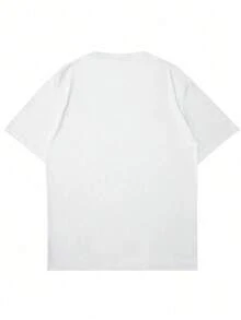 -shirt casual da uomo con stampa ECG, girocollo e maniche corte, collezione ChristmasSummer - Articolo molto richiesto - Bianco - Visualizzare 2