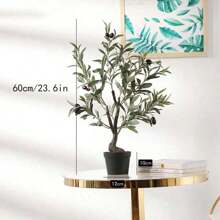 1pc, 165cm/64.94inch Artificial Olive Tree With Cloth Leaves And Plastic Trunk Infused With Wire And Iron Pole, Which Can Be Shaped. Each Tree Is Composed Of Multiple Parts That Can Be Assembled By Aligning The Arrows On The Label. Suitable For Home Decor, Kitchen, Living Room, Yard, Outdoor Store Window Decoration, Wedding Engagement Holiday Decoration, Etc., Valentine Day, Gift Gifts Birthday Graduation,Garden Decor,Outdoor Plant,Gardening,Fake Flowers