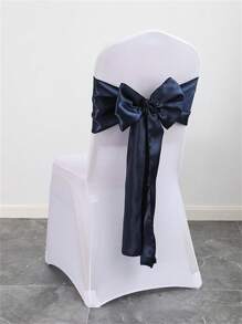 1pc Christmas/Wedding/Party Decorative Bowknot Chair Back Ribbon Sash