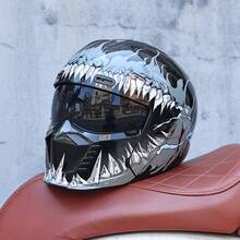 Orz GB7-摩托车头盔全盔男女款蝎子组合盔多功能巡航机车 - 多色 - 查看 15