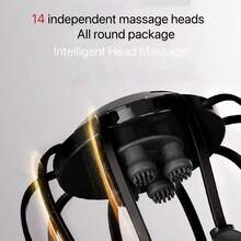Intelligent Electric Octopus Head Massager Soul Extraction,Scalp Massage And Relaxation Tool,Eight Claw Massager USB Charging Electric Head Massager - Black - View 5