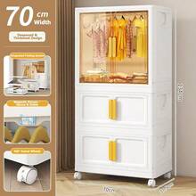 5/4/3/2/1 Layer No Assembly Required Adult Baby Wardrobe Simplemess Children Clothes Storage Cabinet Plastic Organizer Foldable - Multicolor - View 16