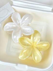 2 pezzi Fermagli per capelli a forma di crisantemo in acrilico per donne, eleganti e dolci, a forma di squalo, decorazione per raccolti, adatti per uso quotidiano, viaggi costieri, accessori di moda per fotografia, fermagli a forma di fiore stile boho