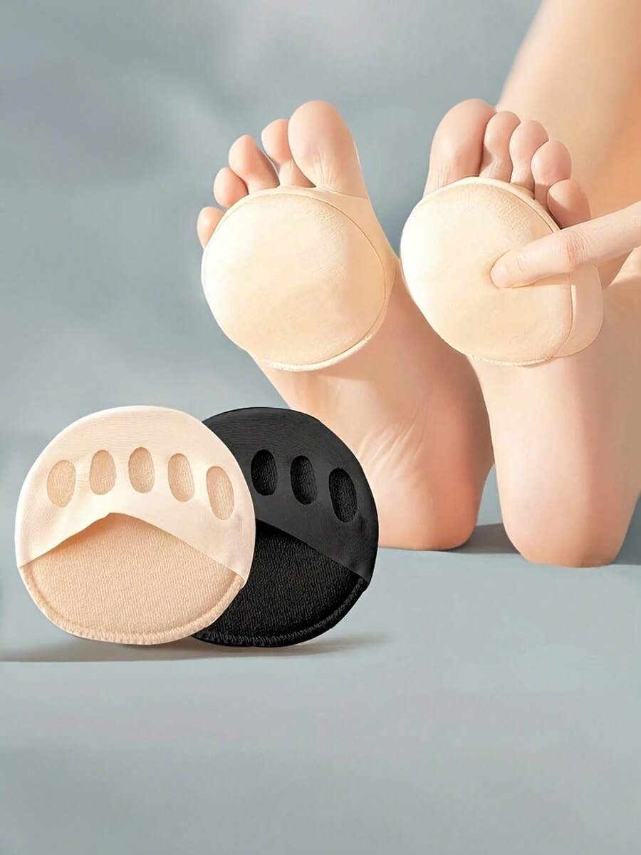 1/2/5 Paar Damen Anti-Blasen Halbe-Handfläche Fünf-Zehen Socken, Halbgrößen Pads für atmungsaktive High Heels, unsichtbare Vorderfuß Socken mit geteilten Zehen für High Heels, rutschfest, schweißabsorbierend, atmungsaktiv und belüftet, inklusive weicher Pads für High Heels, ergonomisches Design für höchsten Komfort