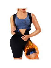 Women's Sauna Clothing, Weight Loss Sauna Shirt, Sweat Vest Girdle, Girdle Belly Reduction Exercise, 3 In 1 Body Shaping Full Body Contouring Exercise Top