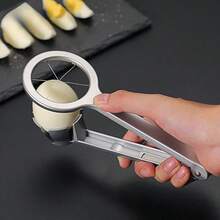不锈钢鸡蛋切片器 - 用于沙拉餐准备的手动厨房工具