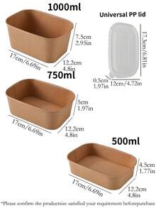 10/5/1 件/套 一次性纸质食品储存盒，带透明 PP 盖，防尘防虫，外卖午餐盒，餐厅外卖盒，家用烧烤，早餐，面包，零食服务盒，冰箱食品储存容器，纸质材料，防漏，户外野餐盒，适用于家庭厨房，餐厅，旅行