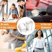 56/50/40/30/25/20/10pcs Thick Disposable Paper Cups, Suitable For Sampling, Advertising Promotion, Coffee/Milk Tea, Heat-Resistant & Leak-Proof, Great For Brand Promotion!