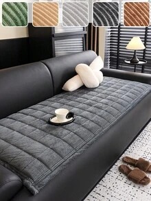 1pc All Season Sofa Cushion Cover, Non-Slip, Modern, Washable, Quilted, Luxury Sofa Seat Pad