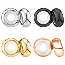 PARCOM 1 pieza Juego de joyas con cuentas espaciadoras de diseño simple plateadas en plata y de silicona, adecuadas para pulseras y collares, pueden ser un regalo perfecto de cumpleaños, festival o decoración de pulseras