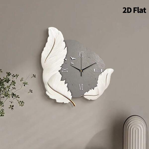 1PC Flat 2D Scandinavian Wall Clock Silent Sweep Movement Frameless Modern Design Ultra-Thin Nordic Style Home Decor For Living Room Bedroom Cafe Office - Noise-Free Slim Battery Operated Minimalist Contemporary Art Timepiece Back To School Room Decor School Supplies