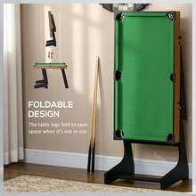 Soozier 38 Foldable Billiards Tabletop Game Pool Table Set Fun For The Whole Family With Easy Folding For Storage Balls Cues Chalk Brush For Game Room Man Cave - Green1 - View 6