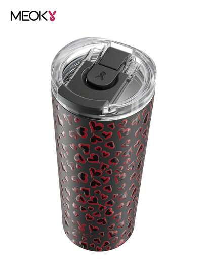 24oz resekaffekopp med läckagesäkert lock, isolerad kaffemugg i rostfritt stål, vakuumisolerad vattenflaska, håller sig varm i 8 timmar eller kall i 24 timmar, passar mugghållare i bilen