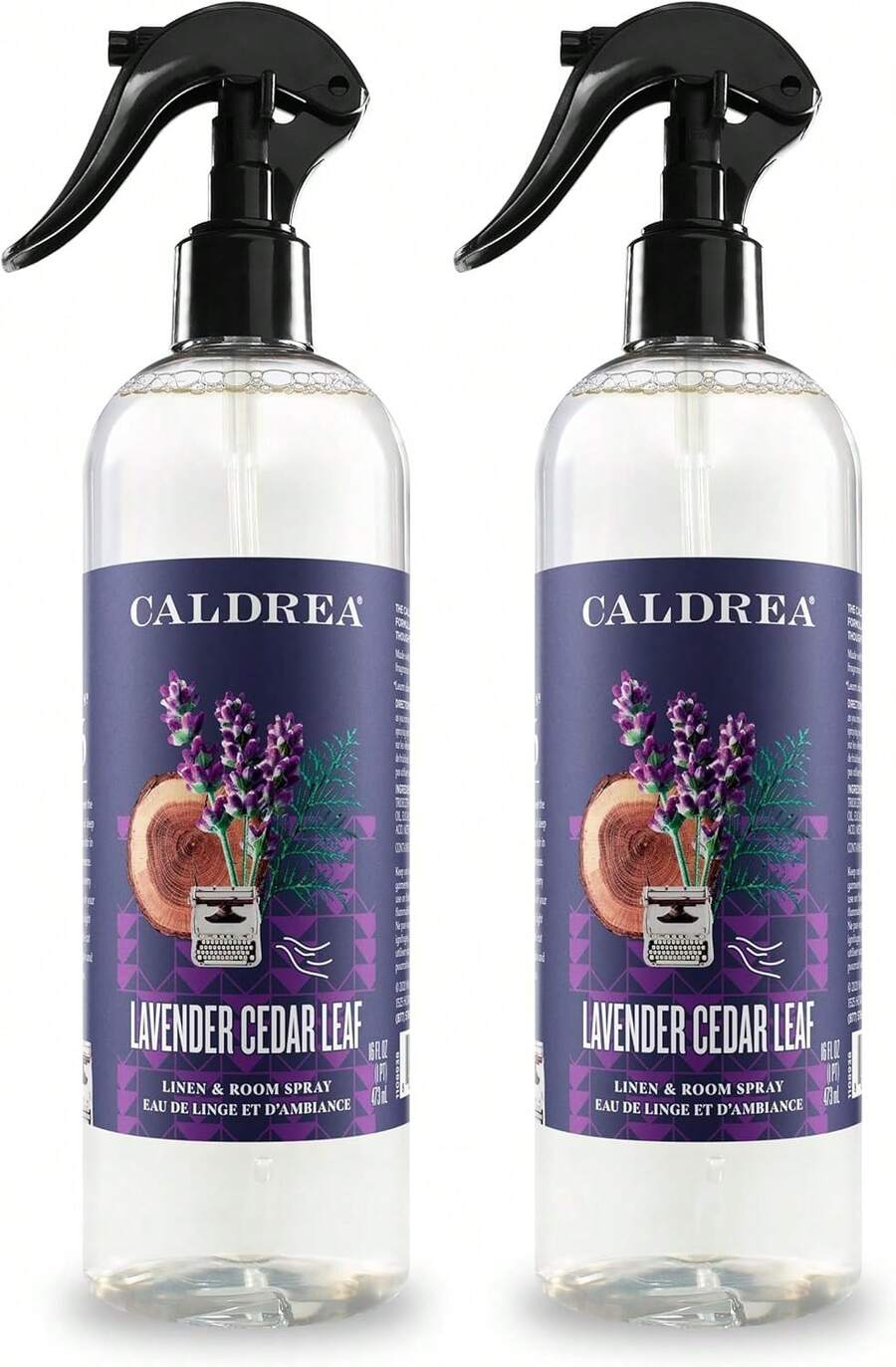 Caldrea Linen &Amp; Room Spray Air Freshener, Made With Essential Oils, Plant-Derived &Amp; Other Thoughtfully Chosen Ingredients Transparent, Sea Salt Neroli Scent, 16 Fl Oz - Lavender Cedar Leaf - View 1