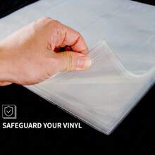 50-Pack Premium Vinyl Record Outer Sleeves, Plastic Protective Storage For LPs & Album Covers, Suitable For 12-Inch/10-Inch/7-Inch Singles - Dustproof And Scratch-Resistant Album Protective Covers, Thick Clear Media Covers, No-Seal Flap Design, Open-End For Easy Access & Excellent Protection