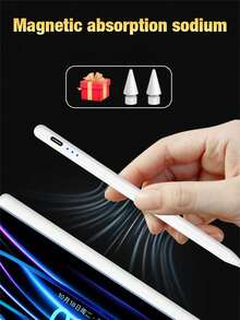1 Stück Aluminium-Legierung Stylus Stift, kommt mit 2 Stiftspitzen, kompatibel mit Apple iPad, Pro, Air, Mini, 2. Generation Stylus Stift, geeignet für Modelle von 2018-2022 - Weiss - Übersicht 12
