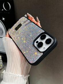 1 件水钻装饰闪亮全覆盖柔软舒适手机壳，兼容 16 防水防震防摔防刮