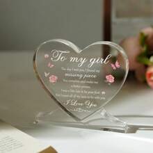 Regalo de cumpleaños Juratar para mujeres, regalo de cumpleaños con forma de corazón de acrílico, regalo de cumpleaños para novia, mejor amiga, novio, mamá, papá, colega, hermana