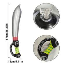 8pcs Inflatable Pirate Knives, Pirate-Themed Party Inflatable Swords, Suitable For Birthday Parties, Festivals, Role Play Stage Props - Multicolor - View 3