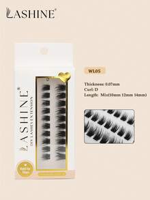 Lashine LASHINE 24 Clusters Individual Cluster Lashes 0.07mm D Curl DIY Lash Extension 10mm-14mm Mixed Lash Extensions Lash Clusters Individual Fluffy Lashes Soft And Natural Fluffy False Eyelashes Individual DIY Eyelash Extension At Home