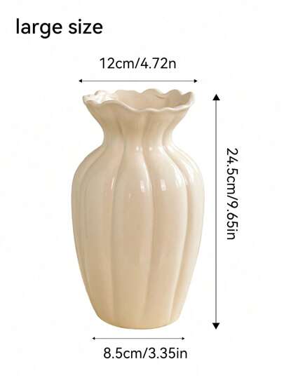 Pc Of Ceramic Vase Retro Elegante It's Flower Arrangement In The Living Room, Moderne ative Piece Dried Flowers, An Ornament Meubel Table. It Can Be Holding Fresh Flowers Water Or Inserting Plastic Artificial Serving As ation Coffee Tables, Desks Room At Home.Room ation, Home ation. Glass view 3