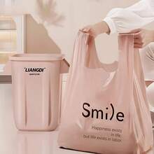 49 个超厚防刺穿一次性垃圾袋（带手柄） - 耐用聚乙烯垃圾袋，超厚，适用于厨房、卧室、浴室、客厅和汽车 - 多用途家居清洁必需品，易于携带的袋子 - 彩色 - 查看 3